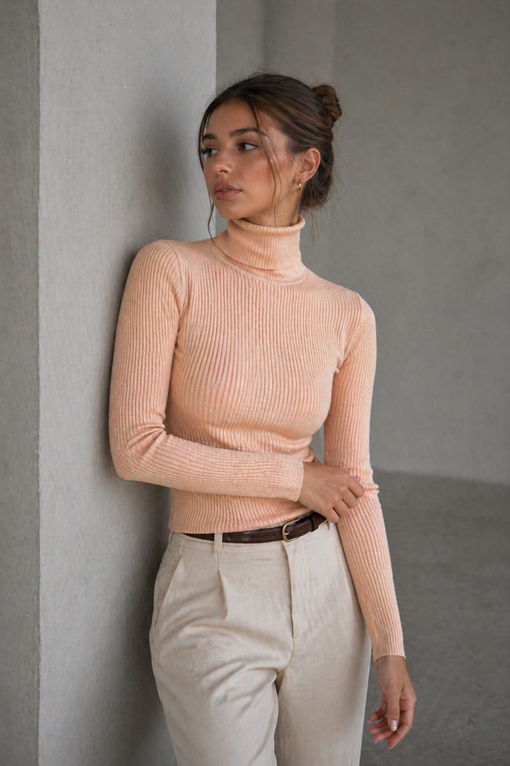 Ribbed Coltrui Dames Slim Fit