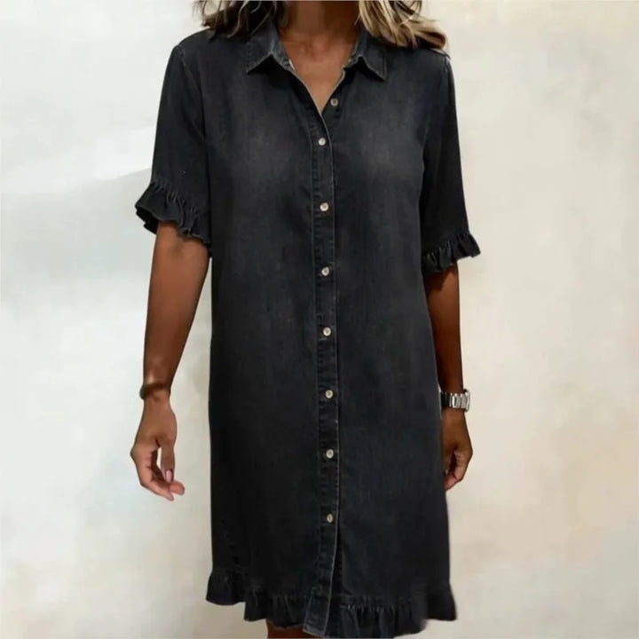 Ella I Denim jurk met relaxte fit & tijdloze look
