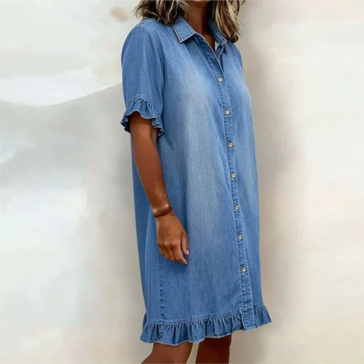 Ella I Denim jurk met relaxte fit & tijdloze look