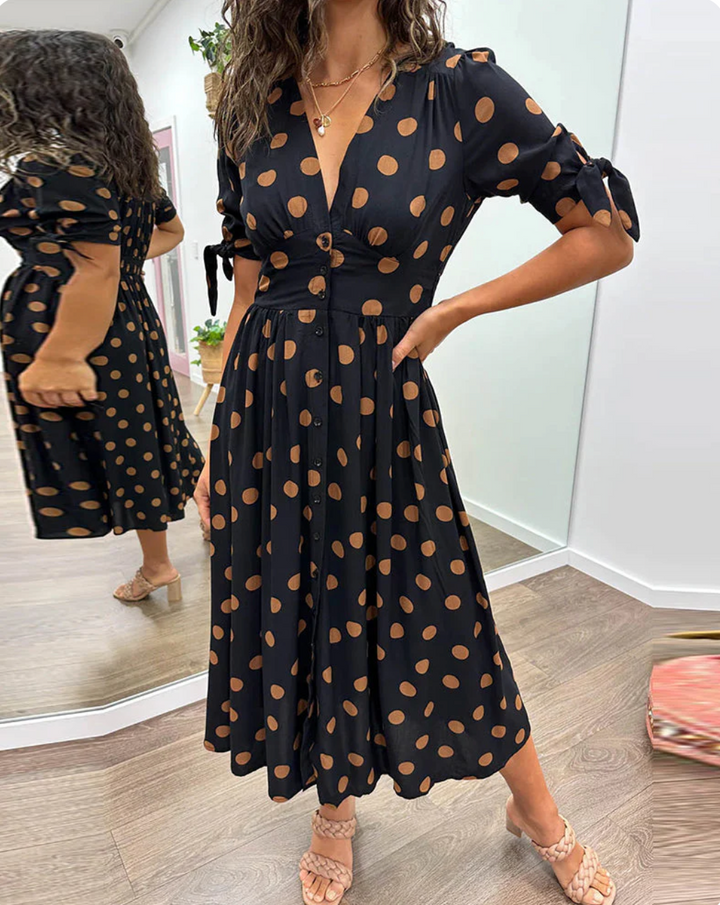 Amelia™ | Elegante Jurk met Stippen