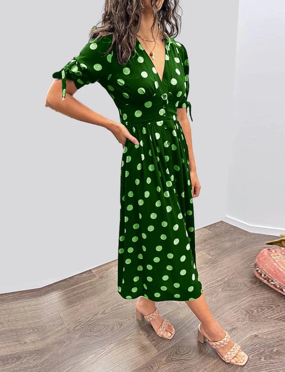 Amelia™ | Elegante Jurk met Stippen