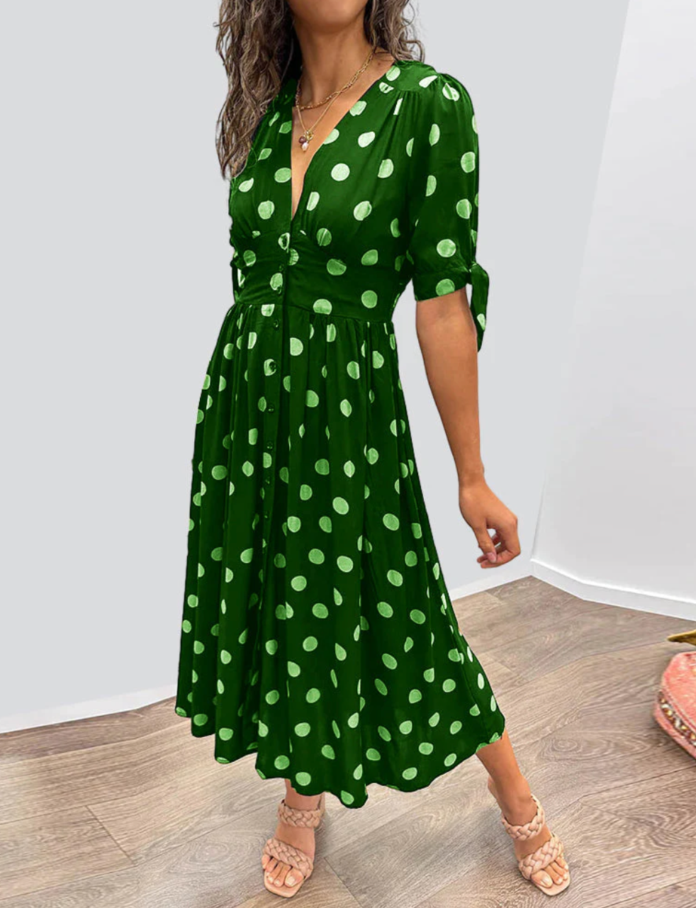 Amelia™ | Elegante Jurk met Stippen