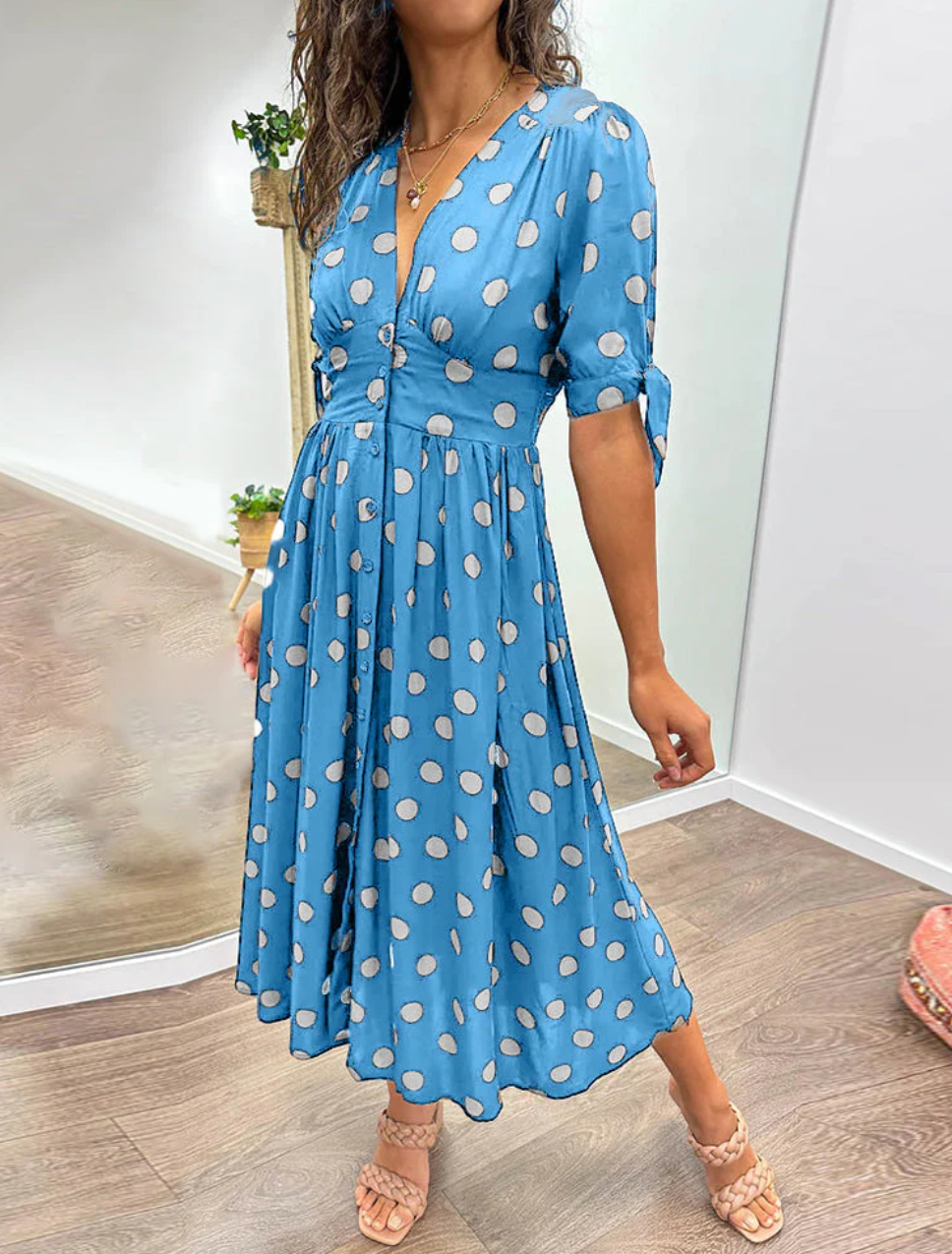Amelia™ | Elegante Jurk met Stippen