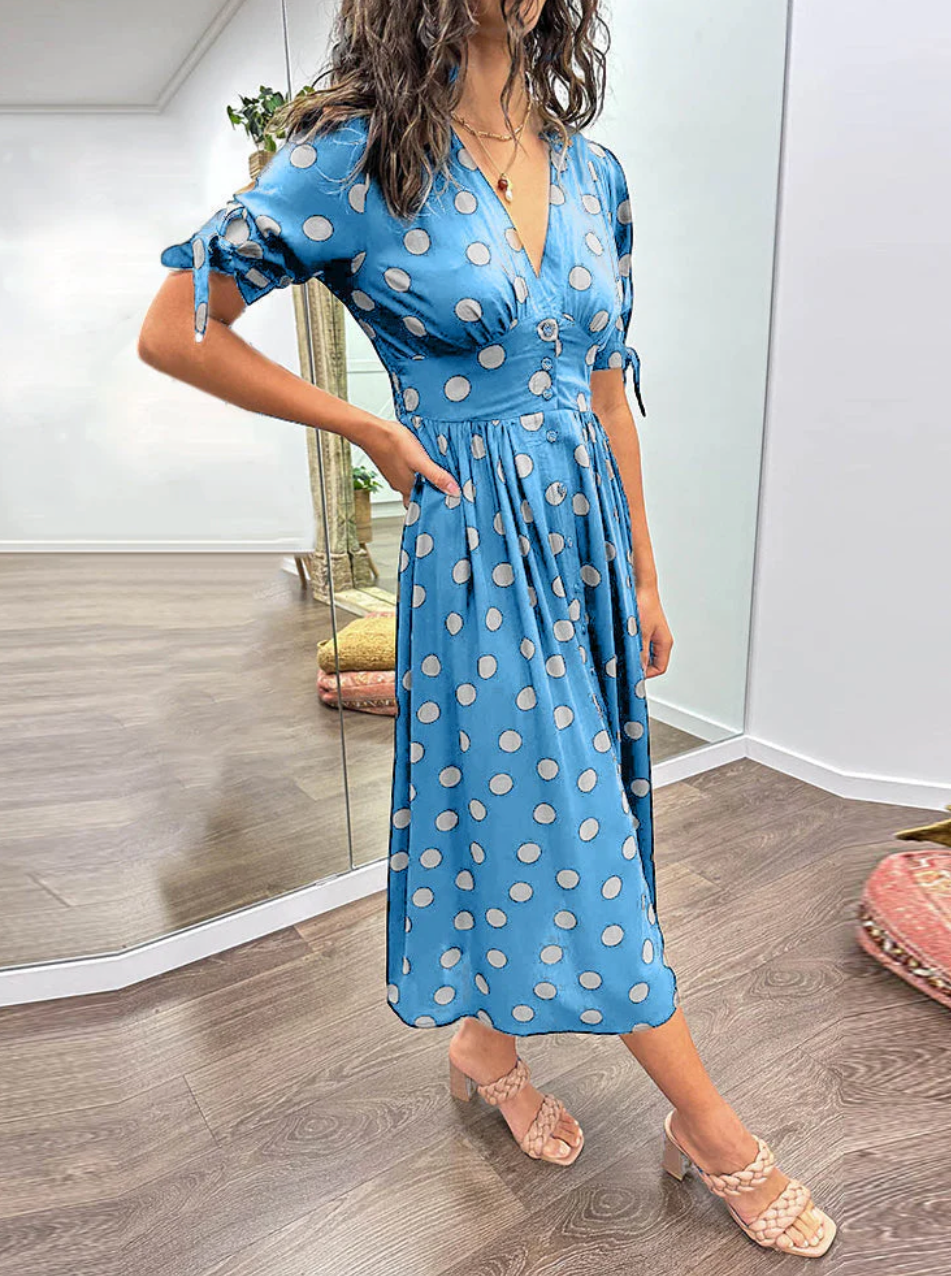 Amelia™ | Elegante Jurk met Stippen