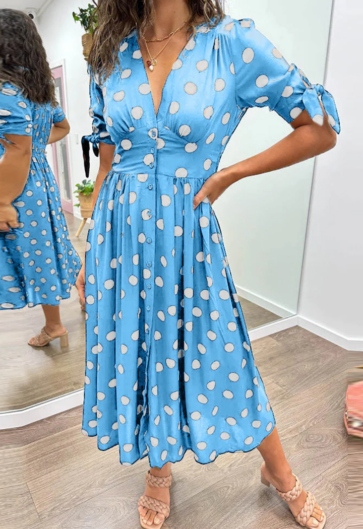Amelia™ | Elegante Jurk met Stippen